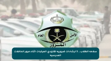 سلامة الطلاب.. 5 إرشادات ضرورية لقائدي المركبات أثناء مرور الحافلات المدرسية